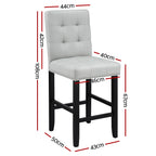 Artiss Ergonomic Tufted Bar Stools Set of 2