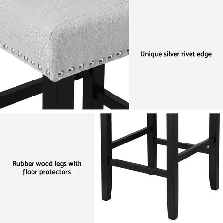 Artiss Ergonomic Tufted Bar Stools Set of 2