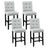 Artiss Ergonomic Wooden Bar Stools Set of 4