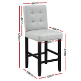 Artiss Ergonomic Wooden Bar Stools Set of 4