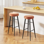 Artiss Set of 2 Brown PU Leather Bar Stools