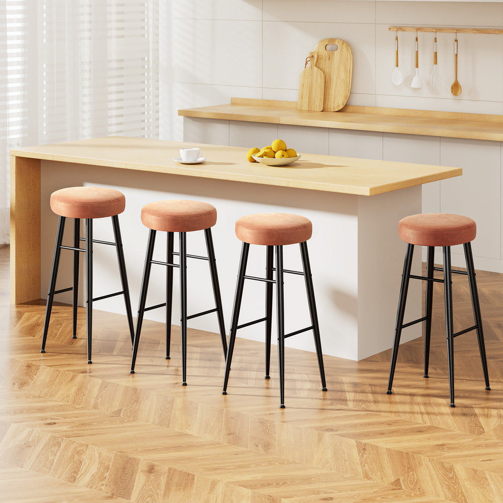 Artiss Set of 4 Round Bar Stools