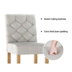 Artiss Elegant Linen Upholstered Bar Stools