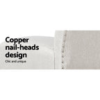 Artiss Elegant Linen Upholstered Bar Stools