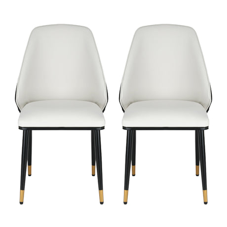 Artiss Beige and Black Dining Chairs Set