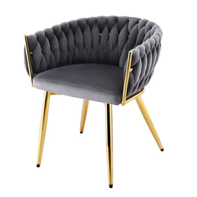 Luxurious Velvet Weaving Dining Chair