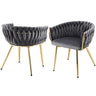 Luxurious Velvet Armchair Dining Chairs Set