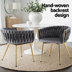 Luxurious Velvet Armchair Dining Chairs Set