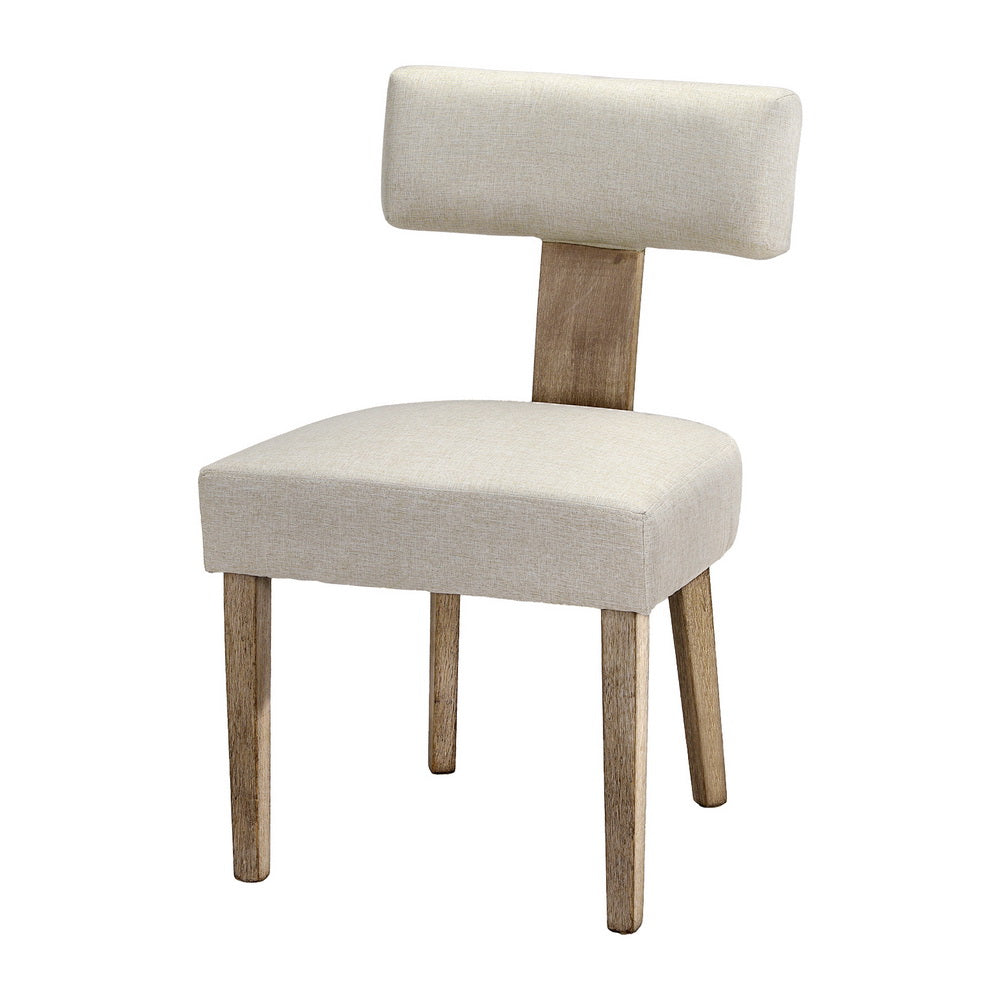 Elegant Beige Linen Dining Chairs Set of 4