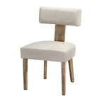 Elegant Beige Linen Dining Chairs Set of 4