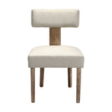 Elegant Beige Linen Dining Chairs Set of 4