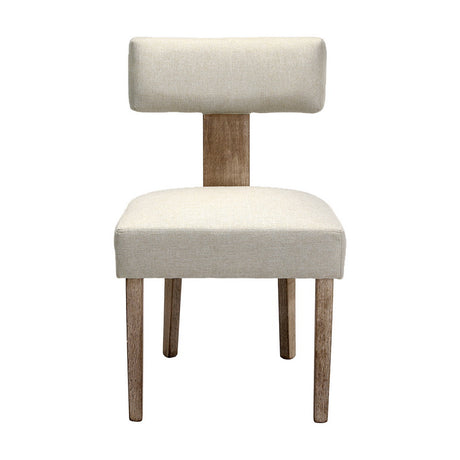 Elegant Beige Linen Dining Chairs Set of 4