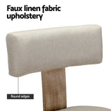 Elegant Beige Linen Dining Chairs Set of 4