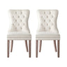 Set of 2 Elegant Leather Dining Chairs