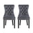 Set of 2 Elegant Leather Dining Chairs