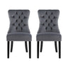 Set of 2 Elegant Leather Dining Chairs