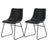 Retro PU Leather Dining Chairs - Set of 2