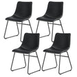 Retro PU Leather Dining Accent Chairs Set