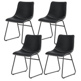 Retro PU Leather Dining Accent Chairs Set