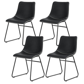 Retro PU Leather Dining Accent Chairs Set