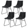 Retro PU Leather Dining Accent Chairs Set