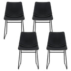 Retro PU Leather Dining Accent Chairs Set