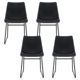 Retro PU Leather Dining Accent Chairs Set