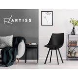 Artiss Set of 2 Black Dining Chairs