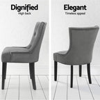 Elegant Velvet French Provincial Dining Chairs Set