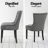 Elegant Velvet French Provincial Dining Chairs Set