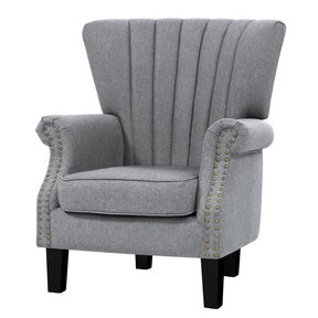 Artiss Andrew Wingback Armchair in Grey