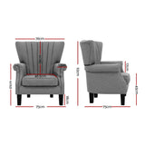 Artiss Andrew Wingback Armchair in Grey