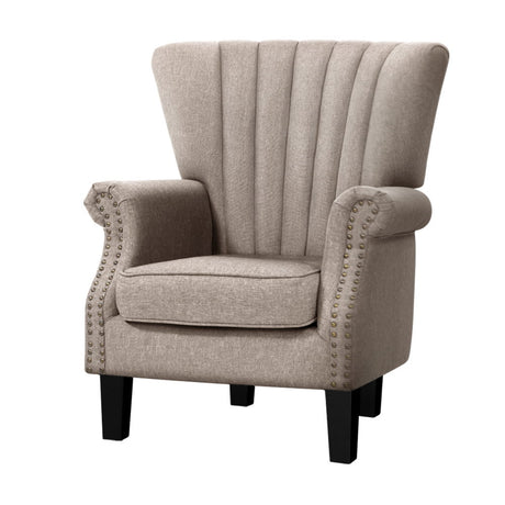 Artiss Andrew Wingback Armchair in Beige