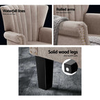 Artiss Andrew Wingback Armchair in Beige