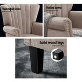 Artiss Andrew Wingback Armchair in Beige