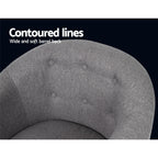 Artiss Adora Grey Faux Linen Armchair