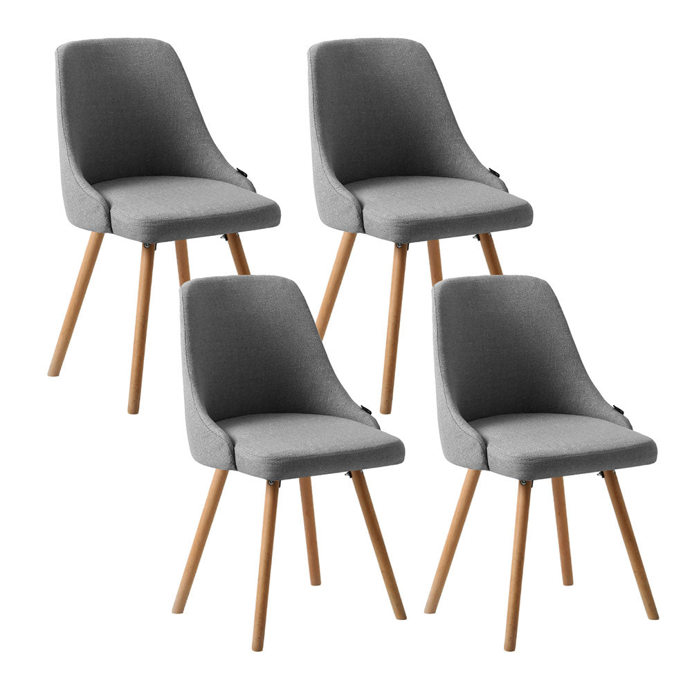 Set of 4 Retro-Modern Dining Chairs