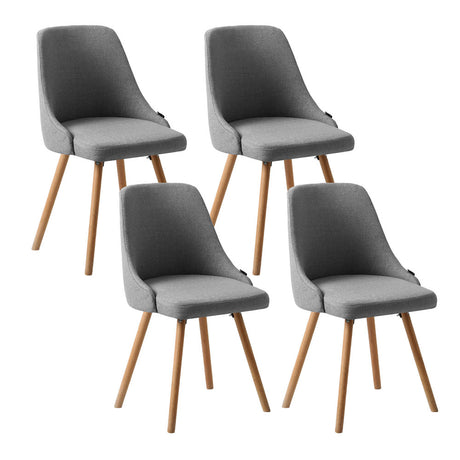 Set of 4 Retro-Modern Dining Chairs