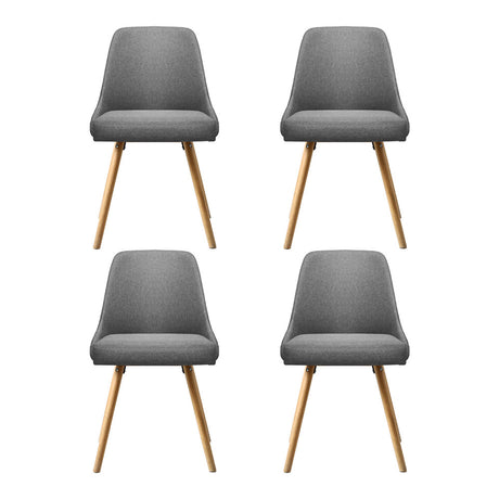 Set of 4 Retro-Modern Dining Chairs