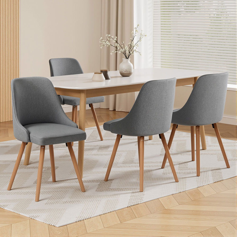 Set of 4 Retro-Modern Dining Chairs