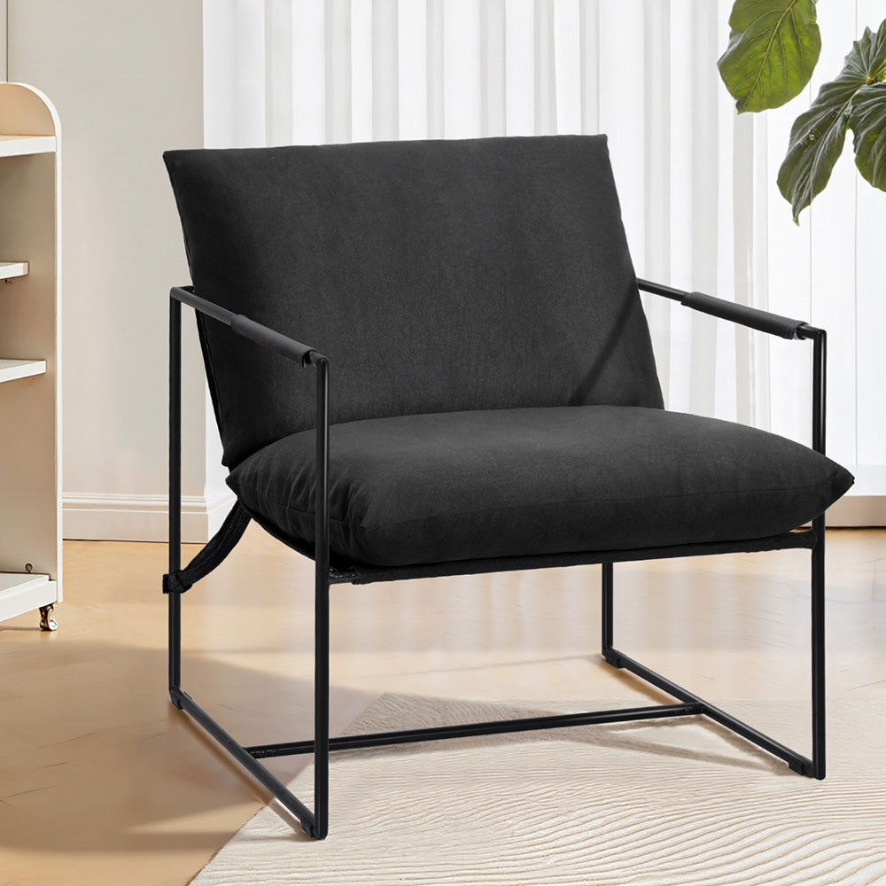 Artiss Accent Sling Armchair – Modern Comfort in Black