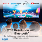 Laser 720P Bluetooth LED Projector
