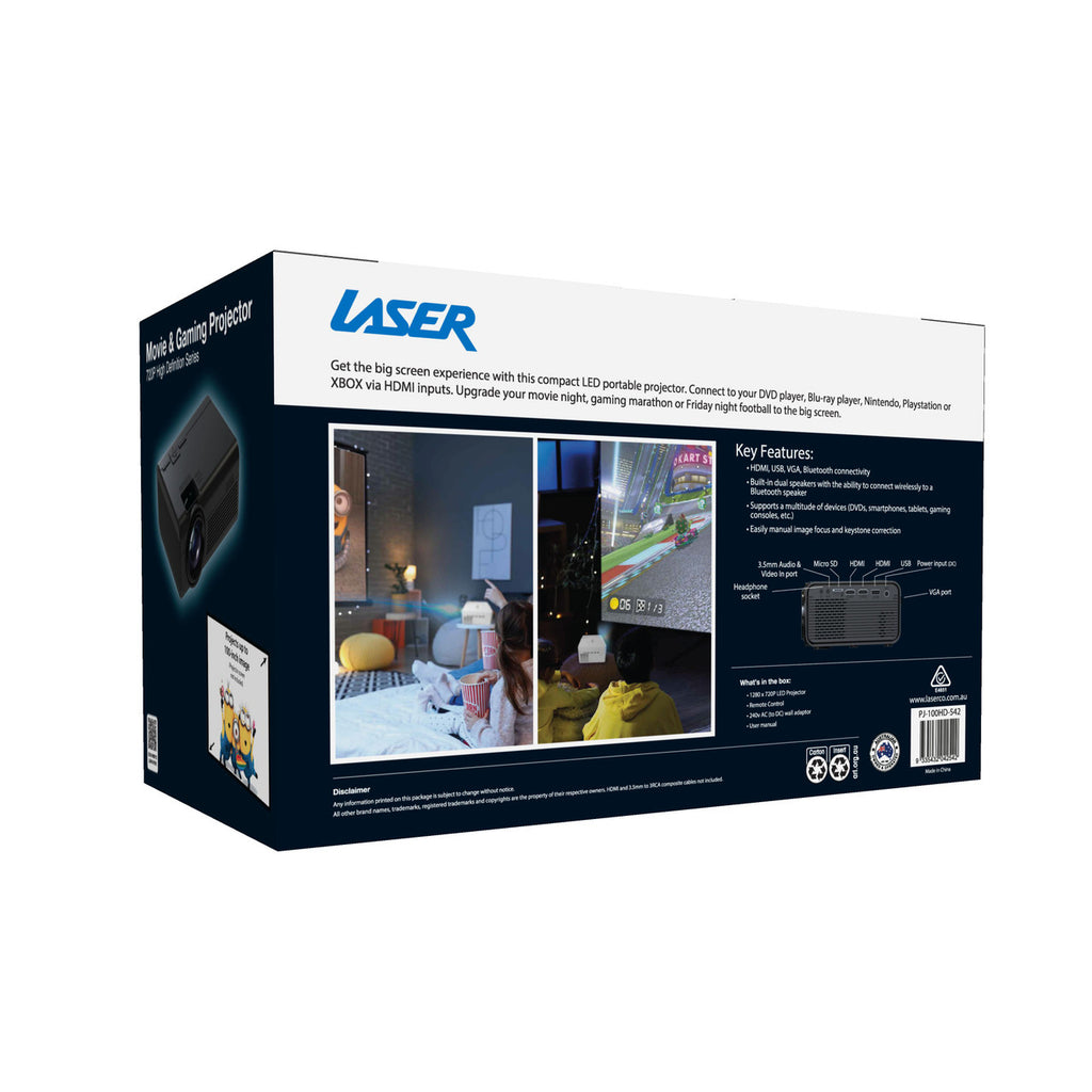 Laser 720P Bluetooth LED Projector