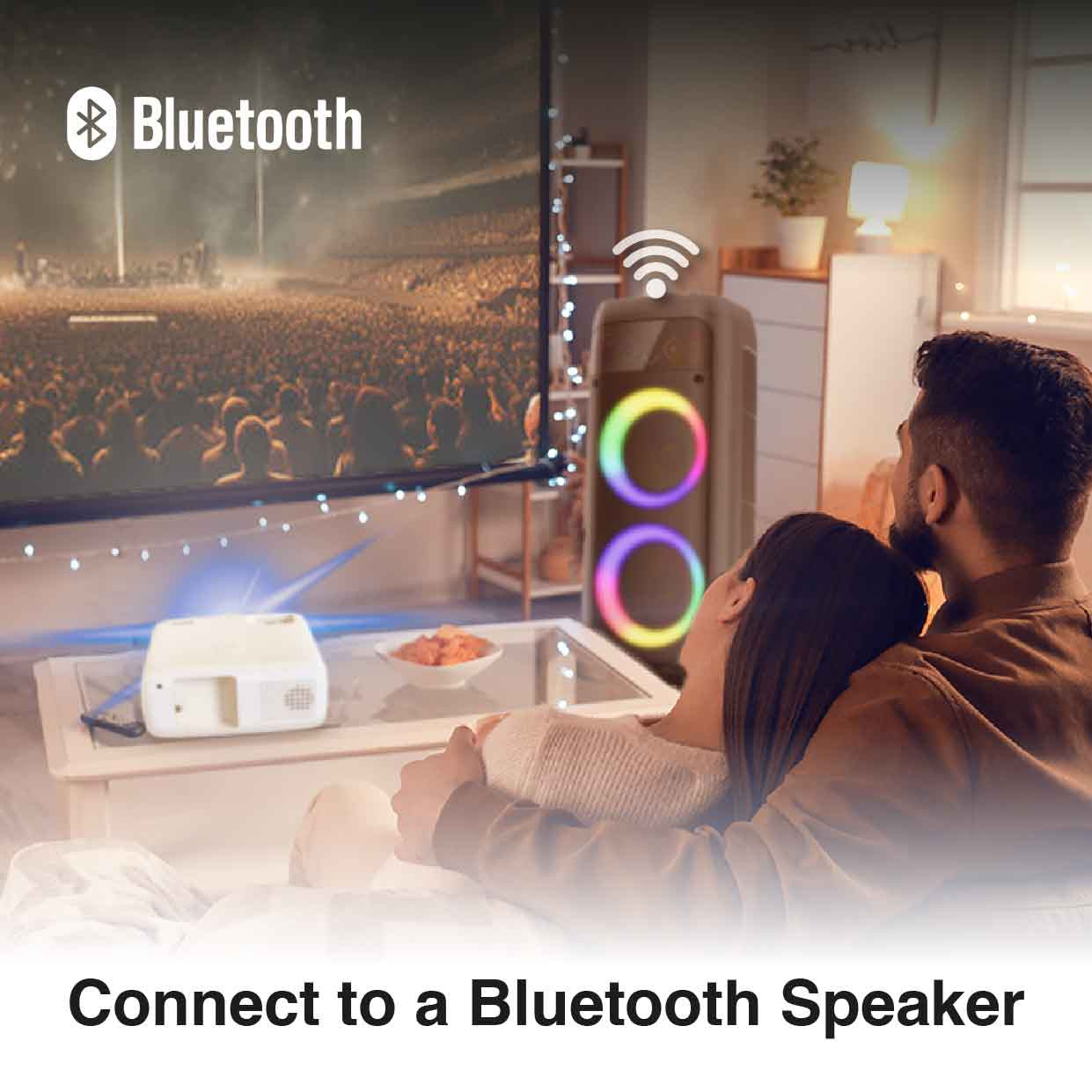 Laser 220 Series Bluetooth Projector with Screen