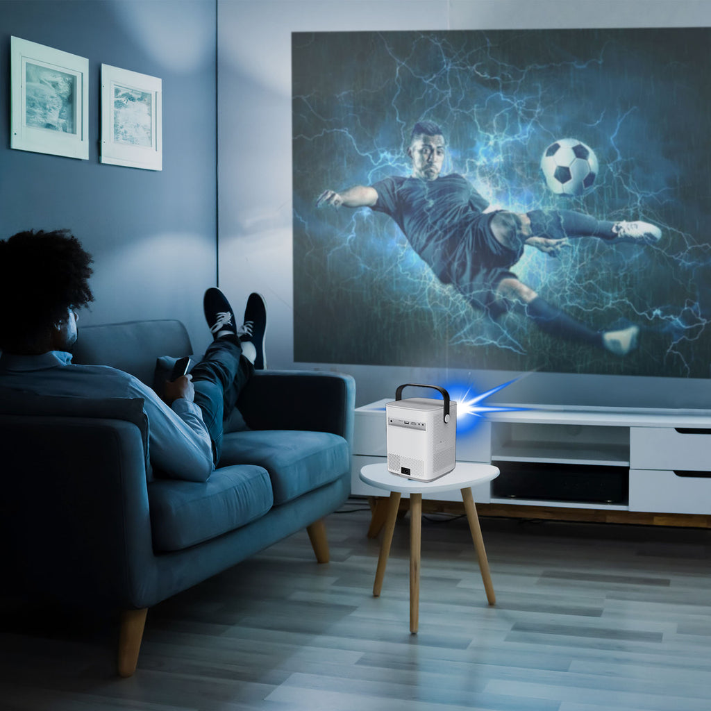 Laser Cube 1080p Android Projector with 120in Screen