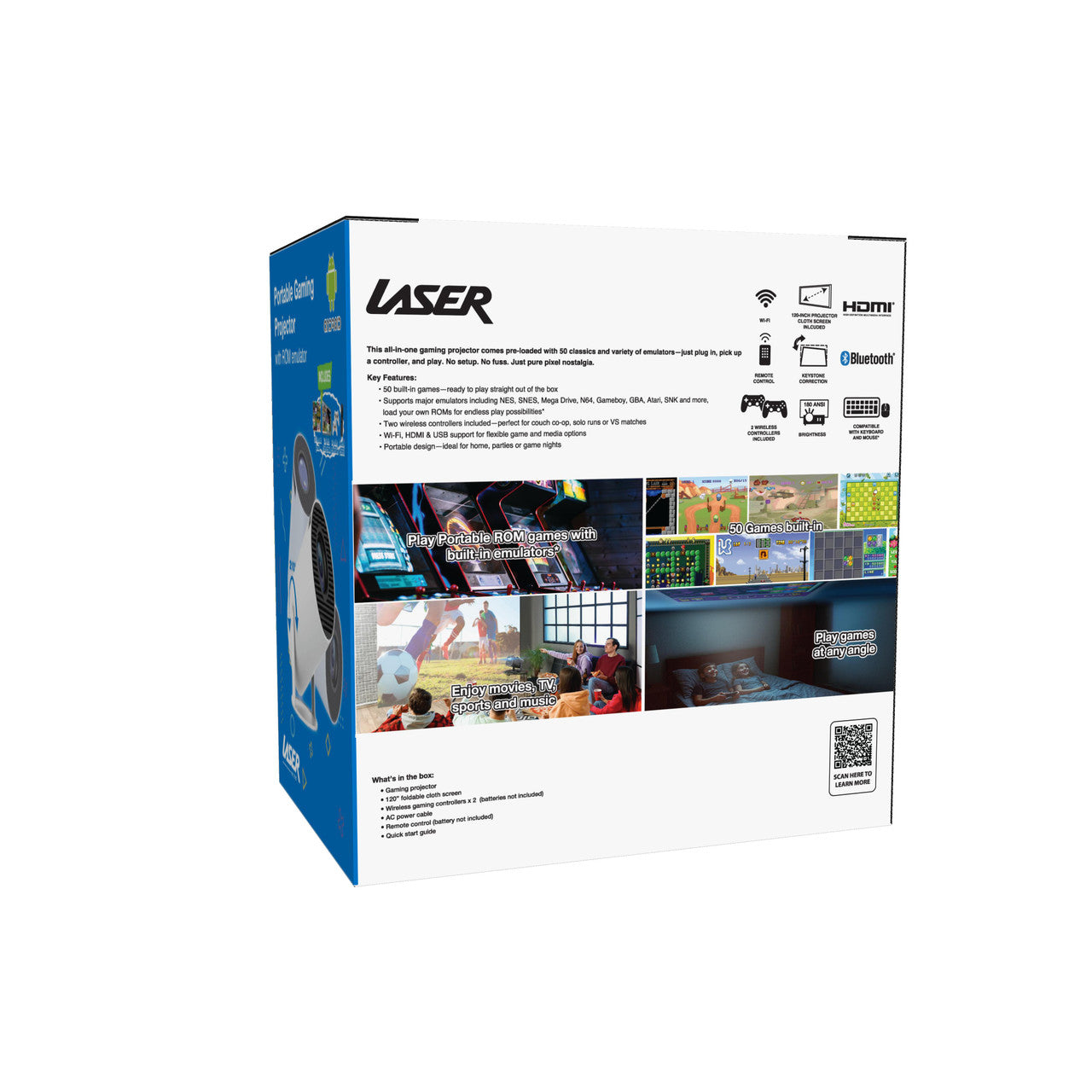 Retro Laser Smart Gaming Projector 50 Games