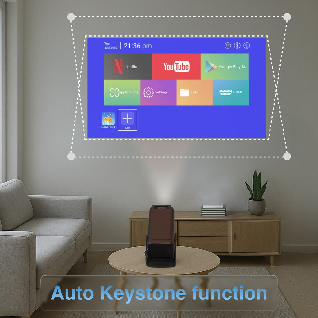 Retro Gaming Projector with 80 Games