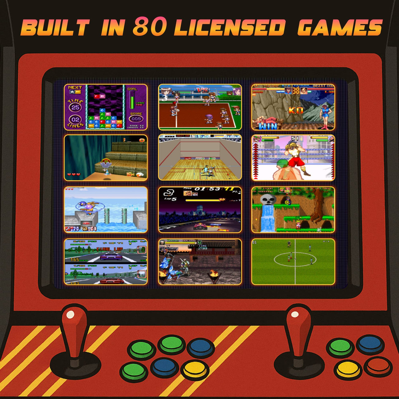 Retro Gaming Projector with 80 Games