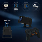 Retro Gaming Projector with 80 Games