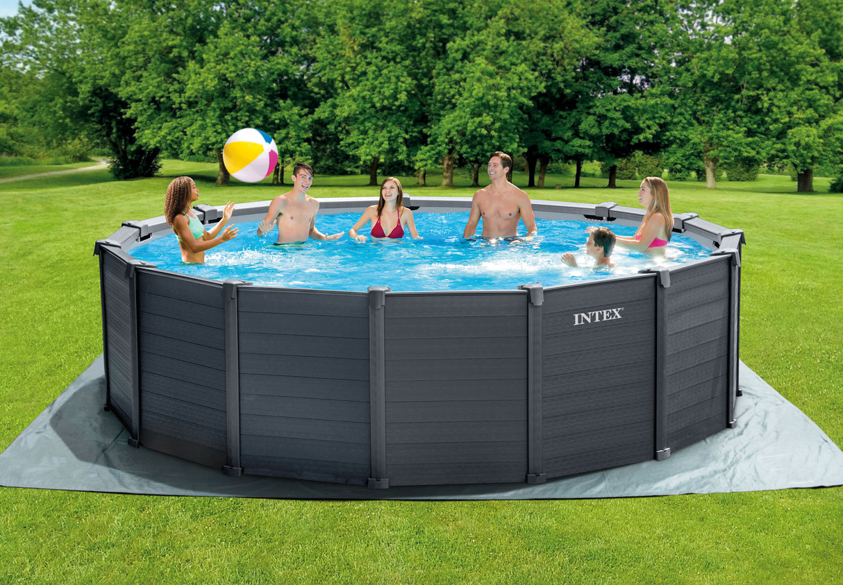 Intex Graphite Grey Panel Pool 4.78m x 1.24m